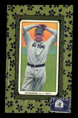 Picture, Helmar Brewing, T206-Helmar Card # 18, Christy MATHEWSON (HOF), Hands over head, New York Giants